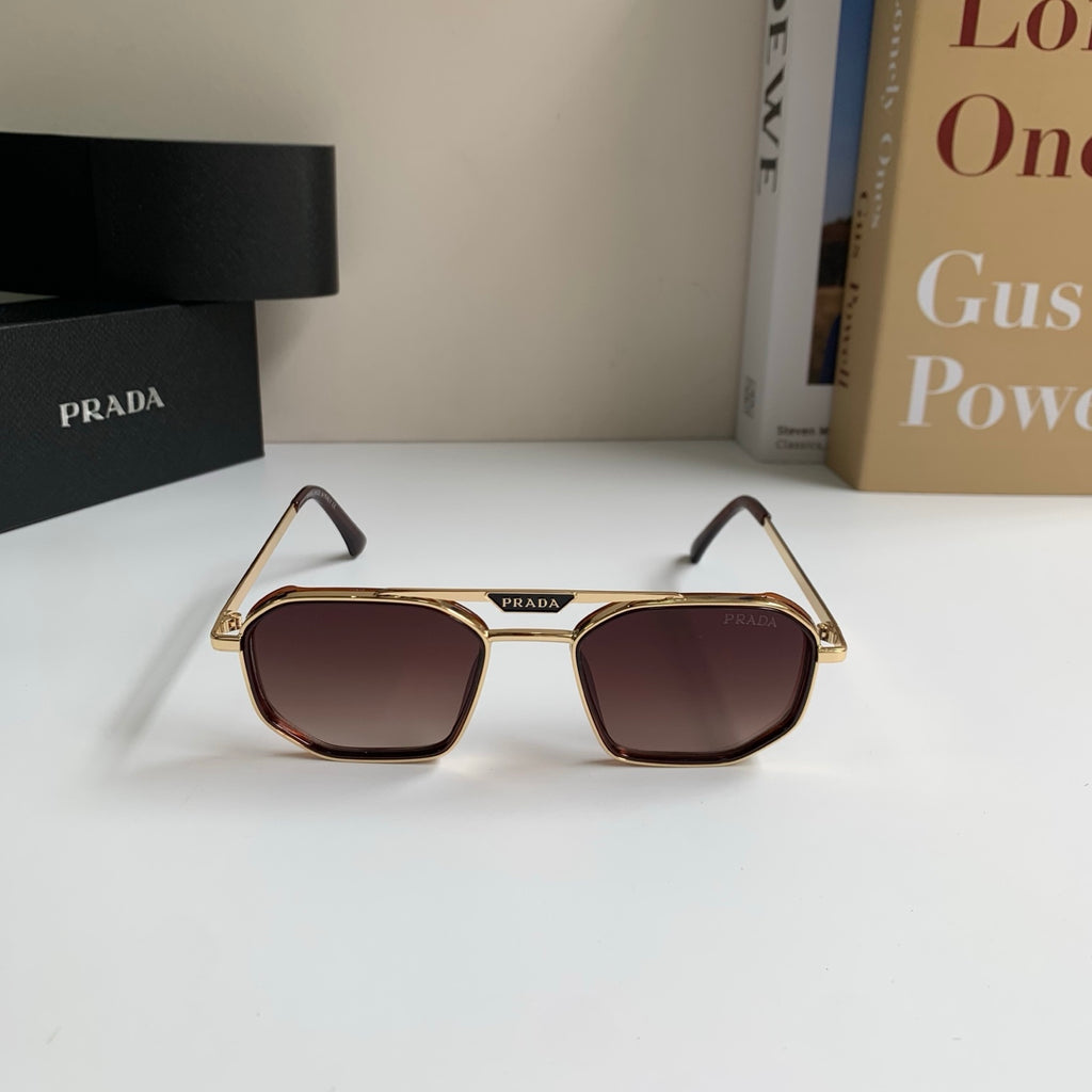 Prada Metal Square Brown Lens Sunglasses for Men & Women - 432072 - detail image 5