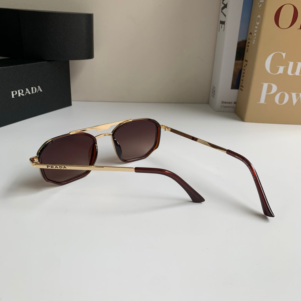 Prada Metal Square Brown Lens Sunglasses for Men & Women - 432072 - detail image 7