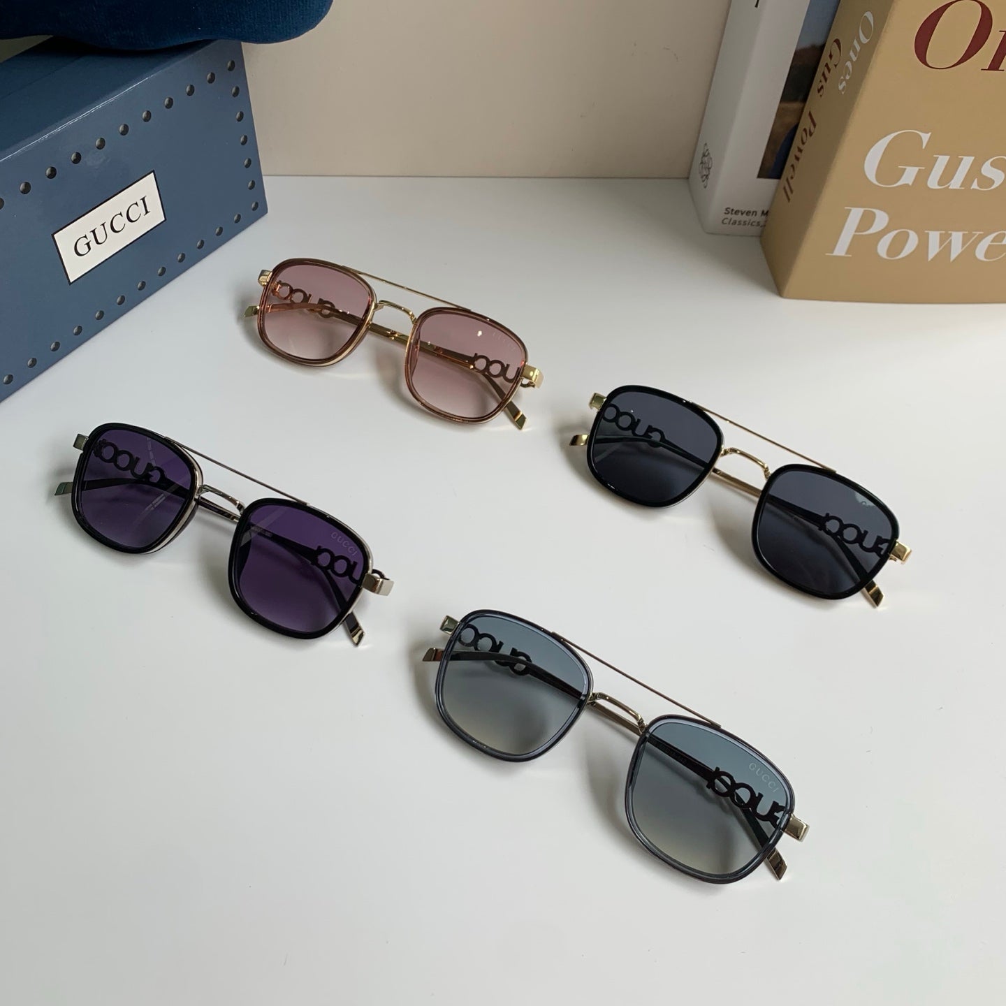 Gucci Metal Square Silver Lens Sunglasses for Men & Women - 431316 - detail image 10