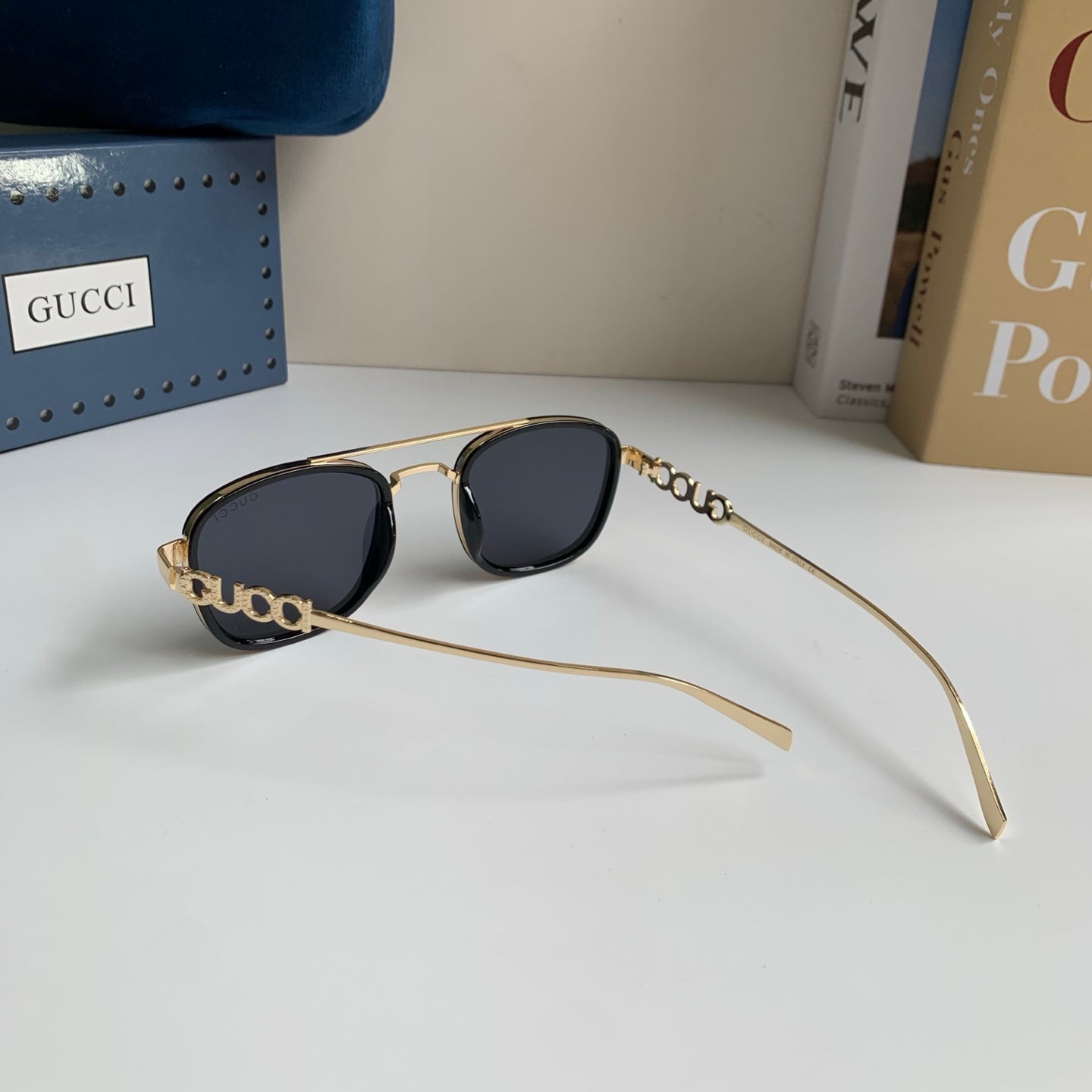 Gucci Metal Square Silver Lens Sunglasses for Men & Women - 431318 - detail image 9