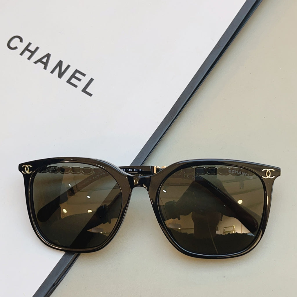 Chanel 3435-Q-A Fashion Black Lens Sunglasses for Men & Women