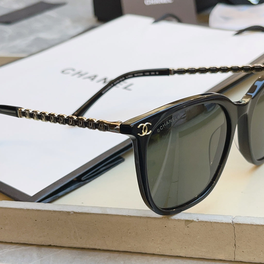 Chanel 3435-Q-A Fashion Black Lens Sunglasses for Men & Women - detail image 7