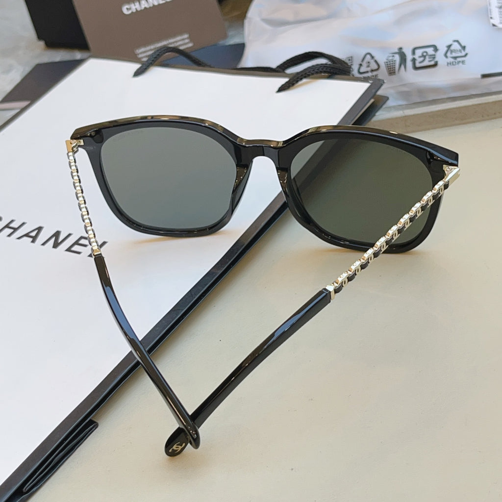 Chanel 3435-Q-A Fashion Black Lens Sunglasses for Men & Women - detail image 6