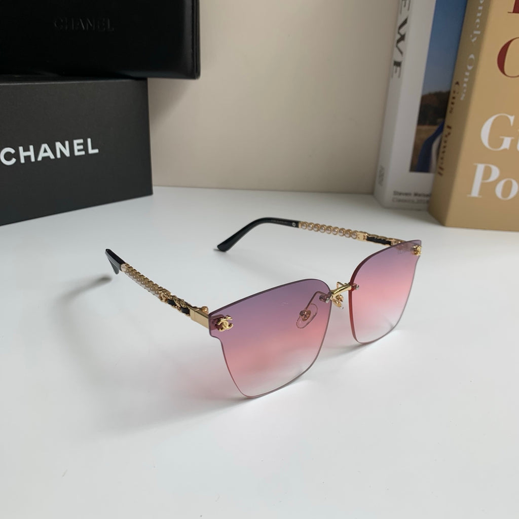 Chanel Oversized Silver Lens Sunglasses for Men & Women - 357997