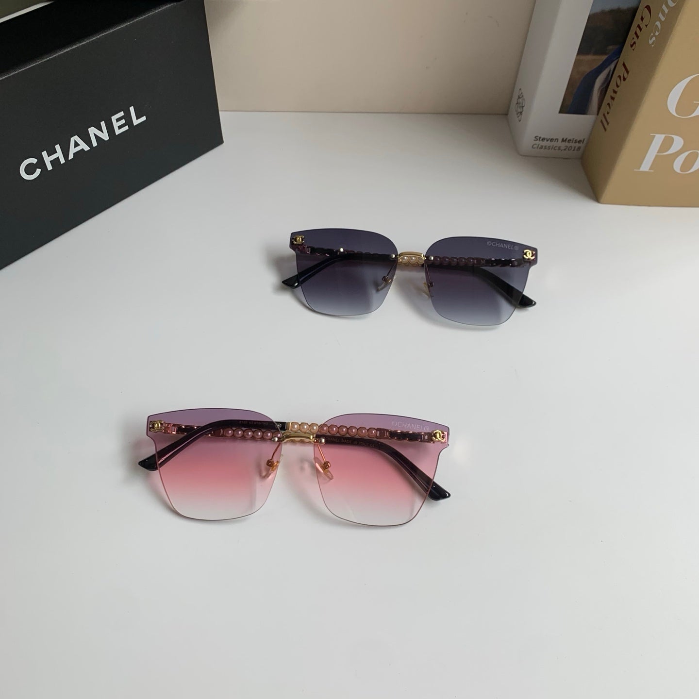 Chanel Oversized Silver Lens Sunglasses for Men & Women - 357998 - detail image 10