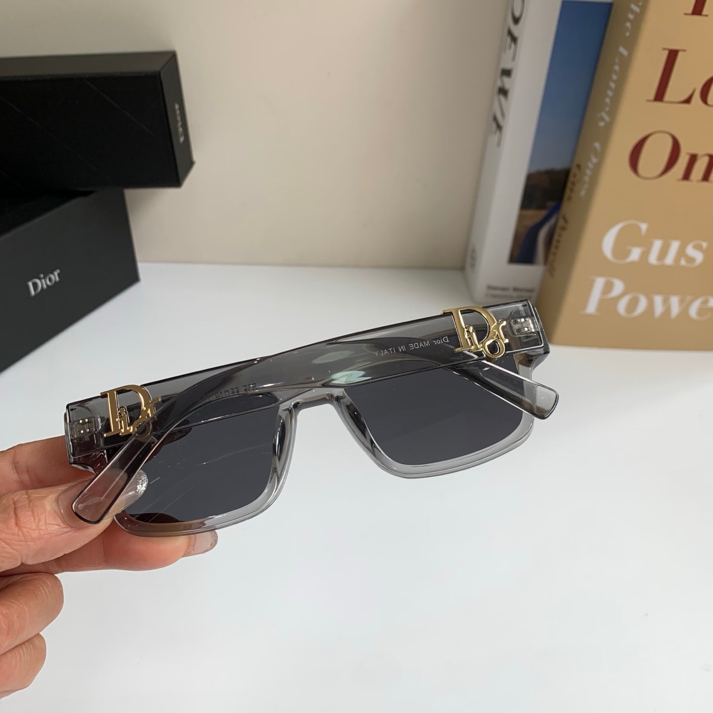 Dior Polarized Square Silver Lens Sunglasses for Men & Women - 449153 - detail image 6