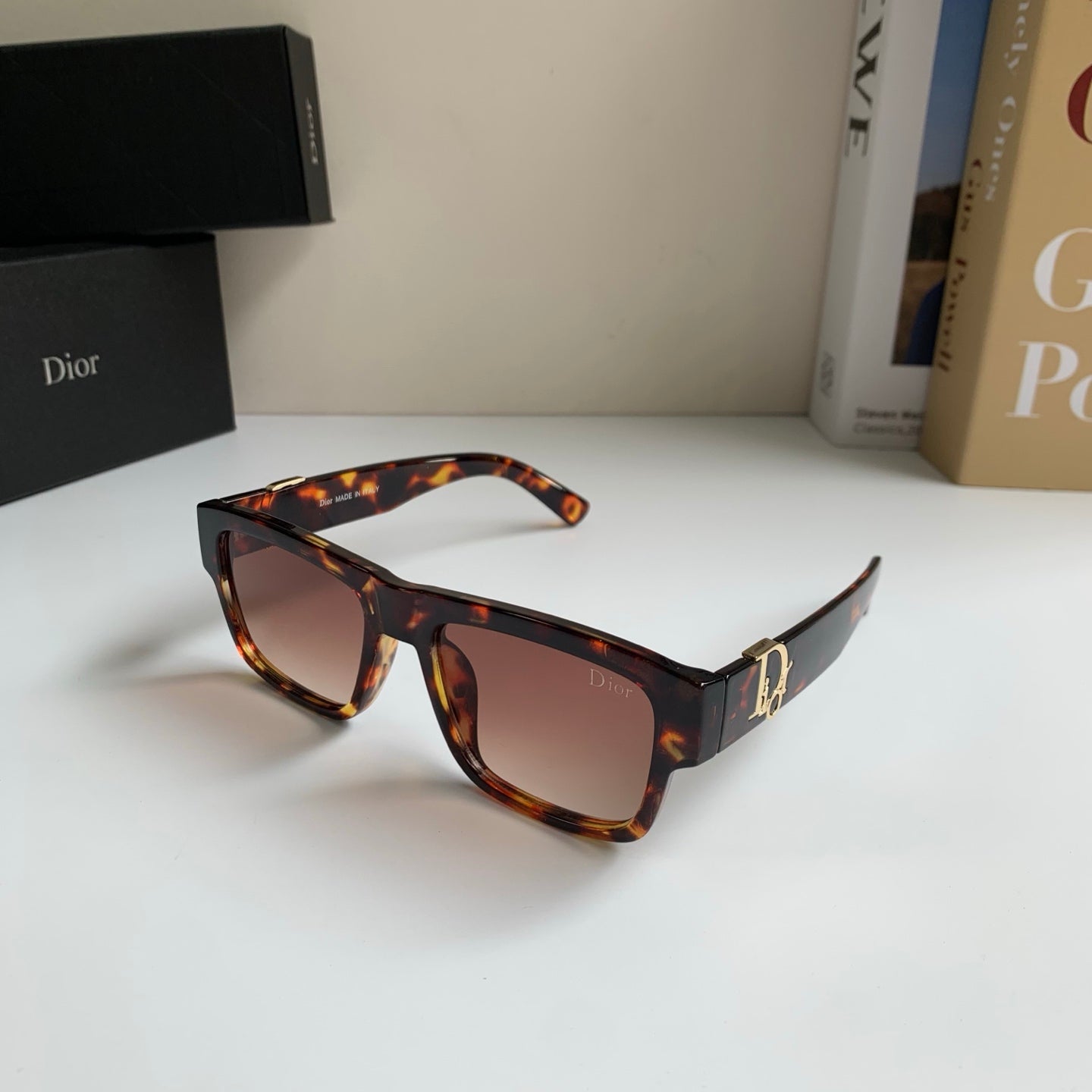 Dior Polarized Square Red Lens Sunglasses for Men & Women - 358210 - detail image 2