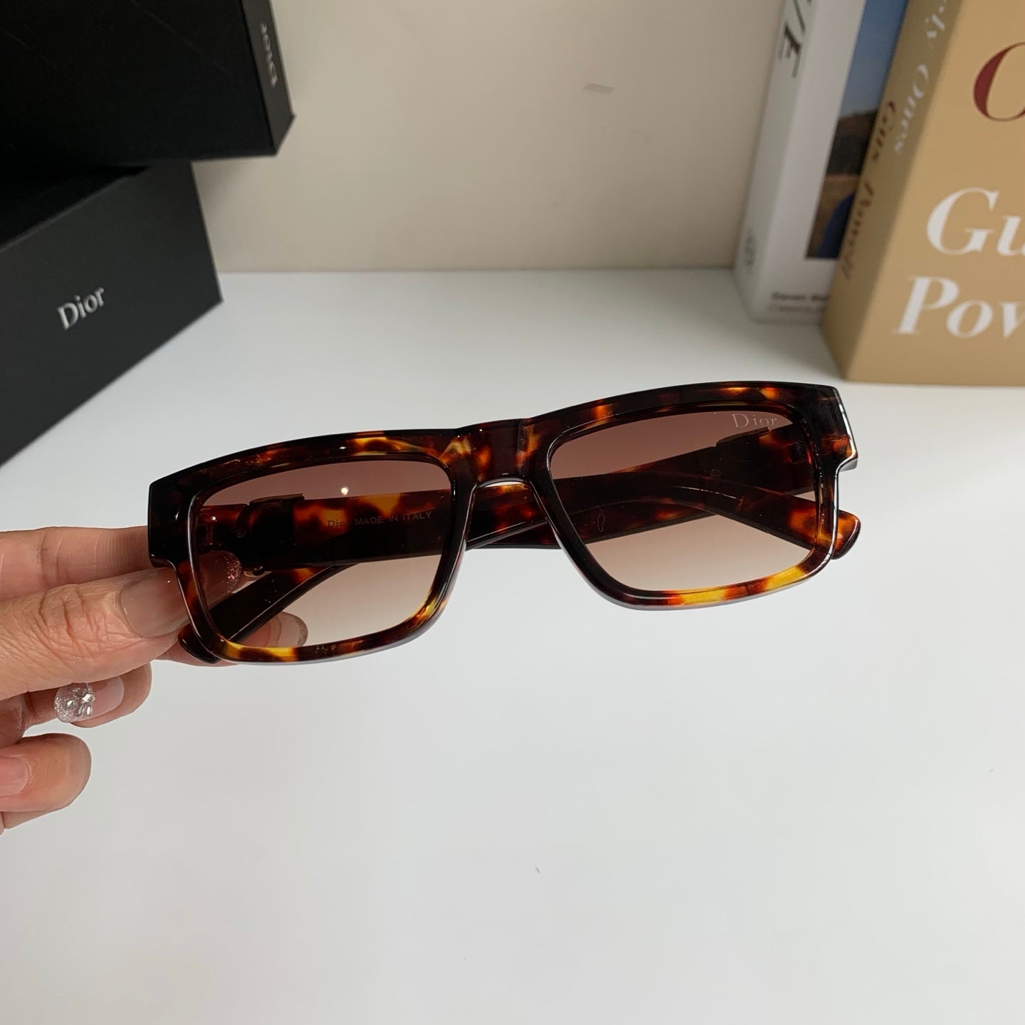Dior Polarized Square Red Lens Sunglasses for Men & Women - 358210 - detail image 3
