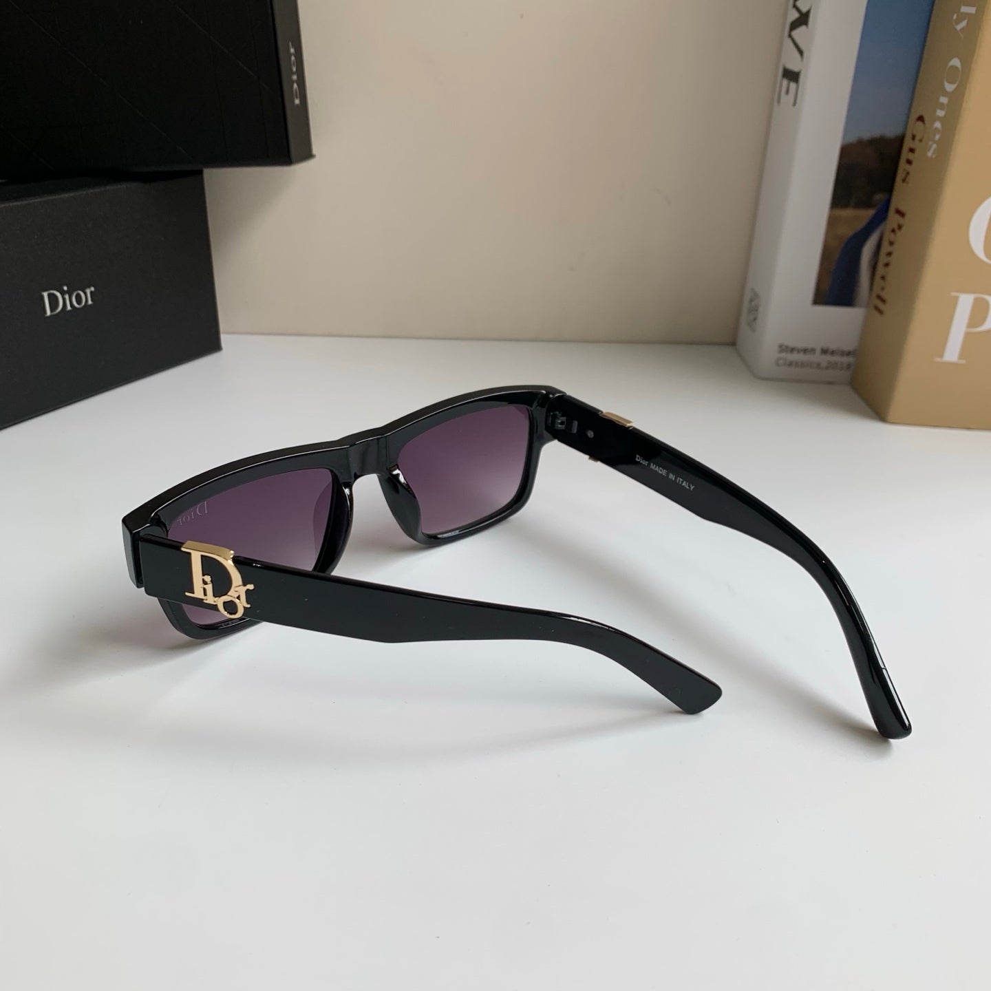 Dior Polarized Square Black Lens Sunglasses for Men & Women - 449155 - detail image 9
