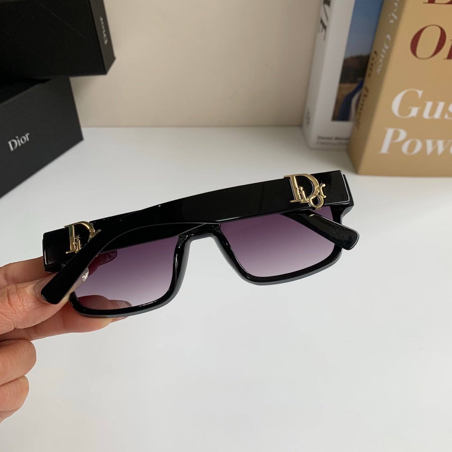 Dior Polarized Square Black Lens Sunglasses for Men & Women - 449155 - detail image 7