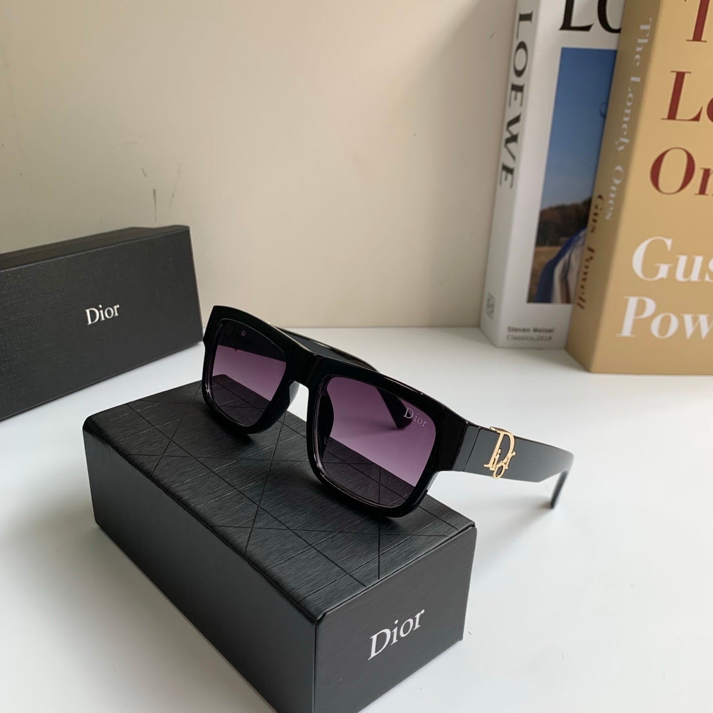 Dior Polarized Square Black Lens Sunglasses for Men & Women - 449155 - detail image 5