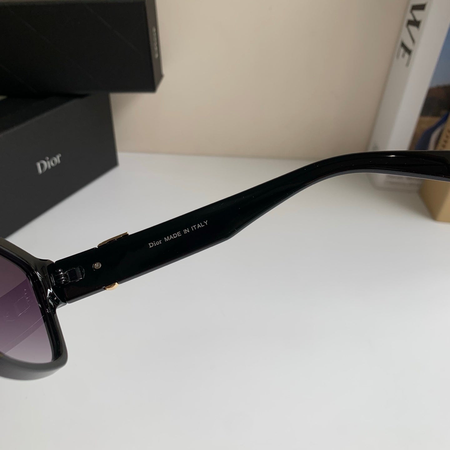 Dior Polarized Square Black Lens Sunglasses for Men & Women - 449155 - detail image 8