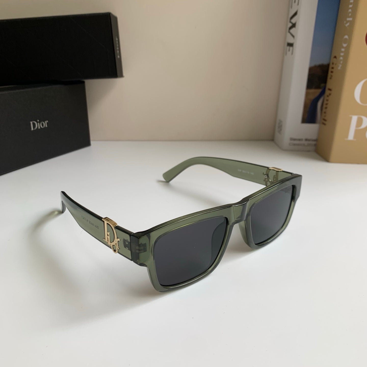 Dior Polarized Square Silver Lens Sunglasses for Men & Women - 449156