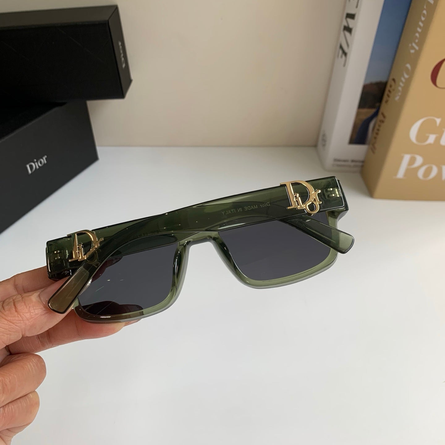 Dior Polarized Square Silver Lens Sunglasses for Men & Women - 358212 - detail image 6
