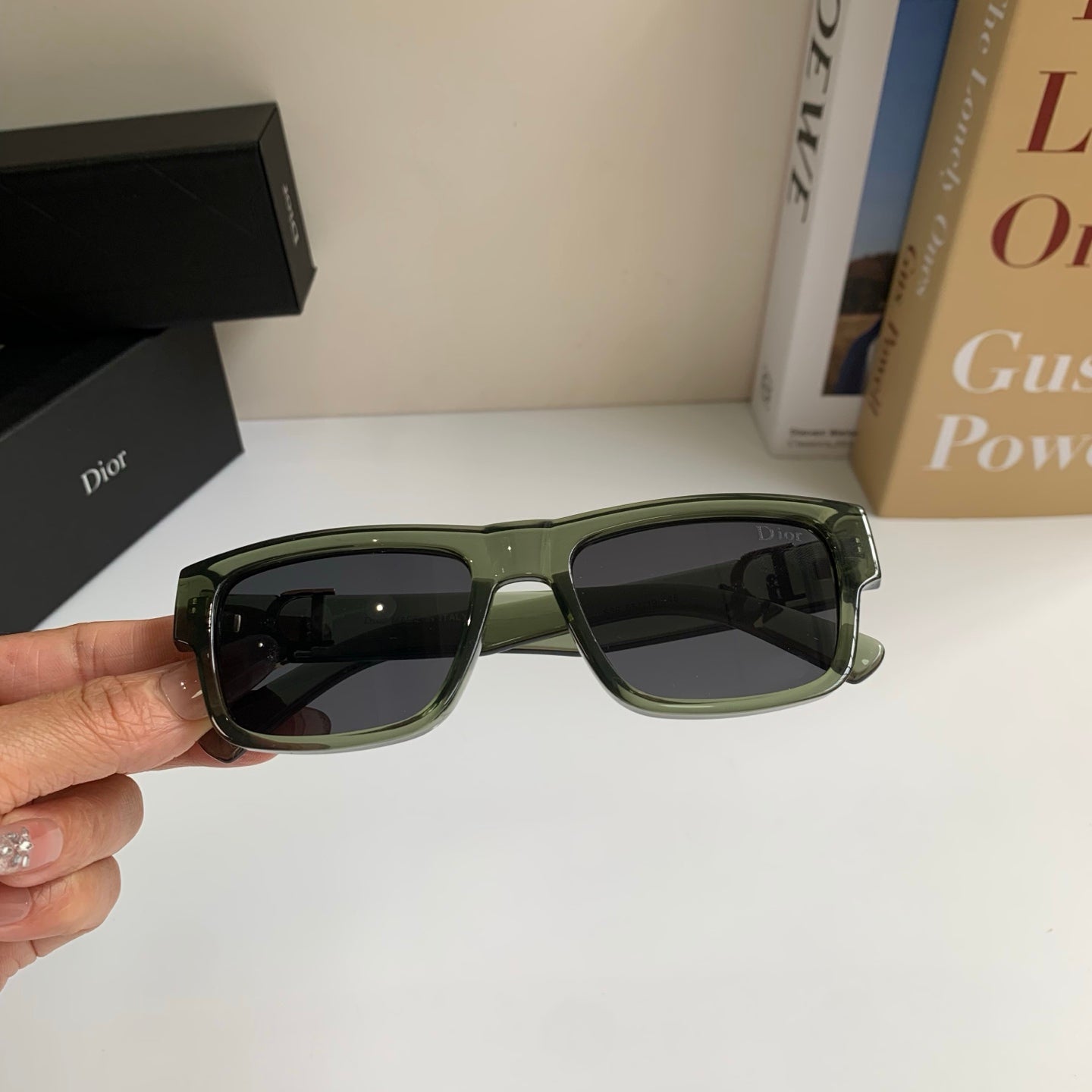Dior Polarized Square Silver Lens Sunglasses for Men & Women - 449156 - detail image 4