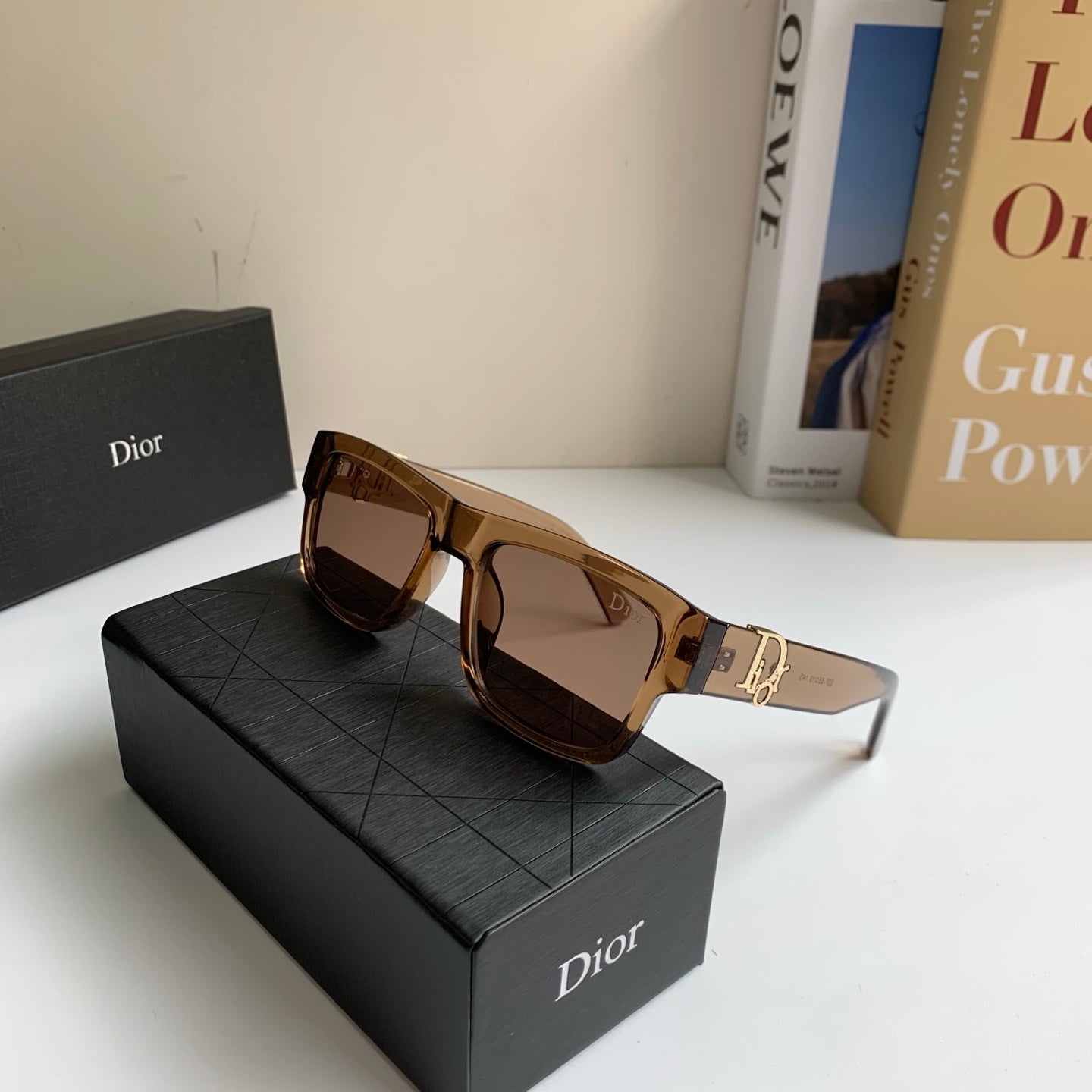 Dior Polarized Square Brown Lens Sunglasses for Men & Women - detail image 4