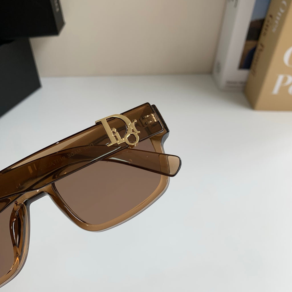 Dior Polarized Square Brown Lens Sunglasses for Men & Women - detail image 7