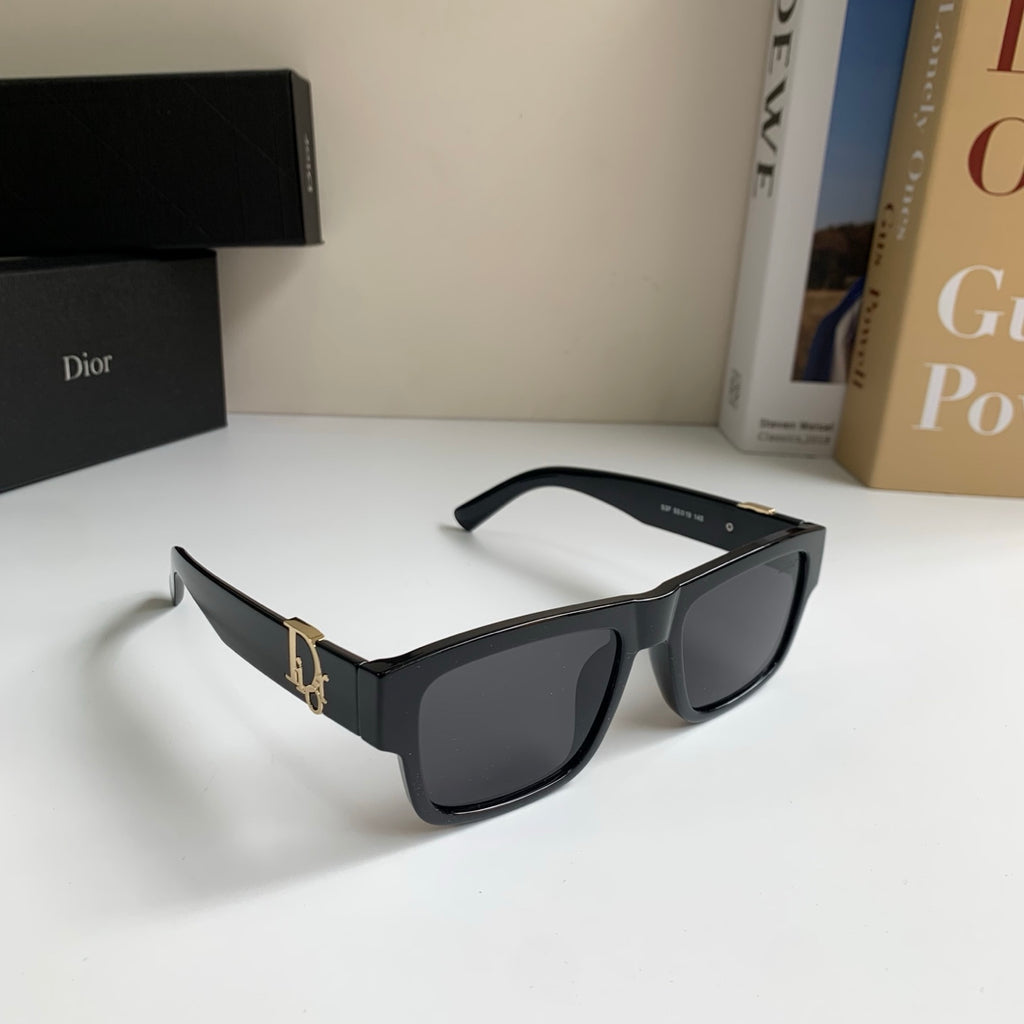 Dior Polarized Square Black Lens Sunglasses for Men & Women - 449159