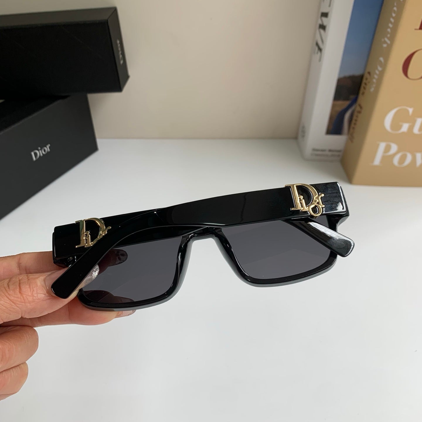 Dior Polarized Square Black Lens Sunglasses for Men & Women - 449159 - detail image 9