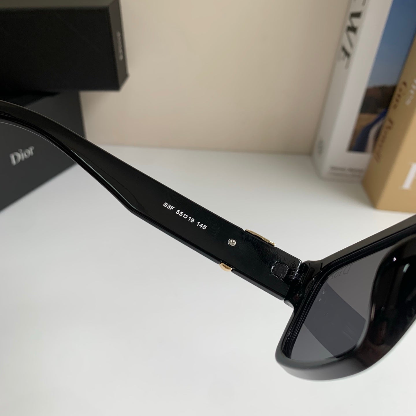 Dior Polarized Square Black Lens Sunglasses for Men & Women - 358215 - detail image 7