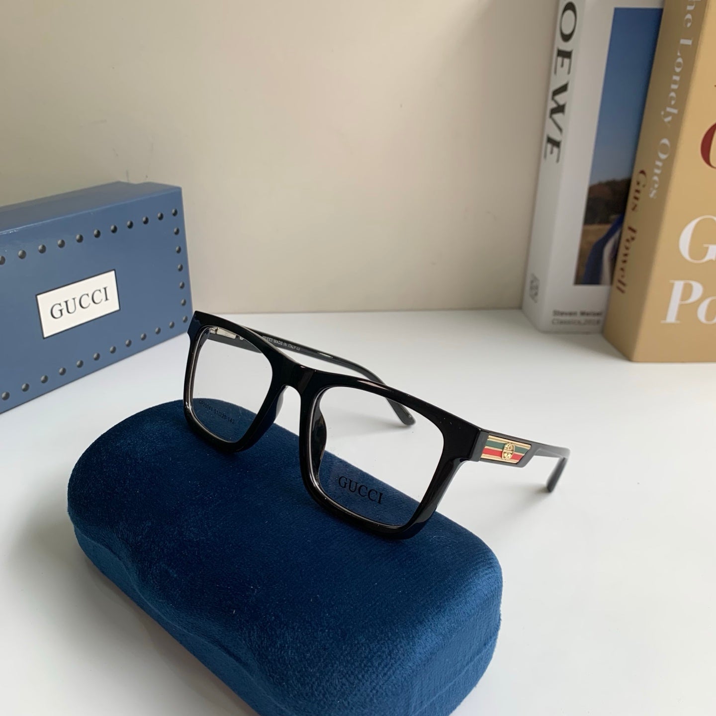 Gucci Blue-Light Square Silver Lens Sunglasses for Men & Women - detail image 5