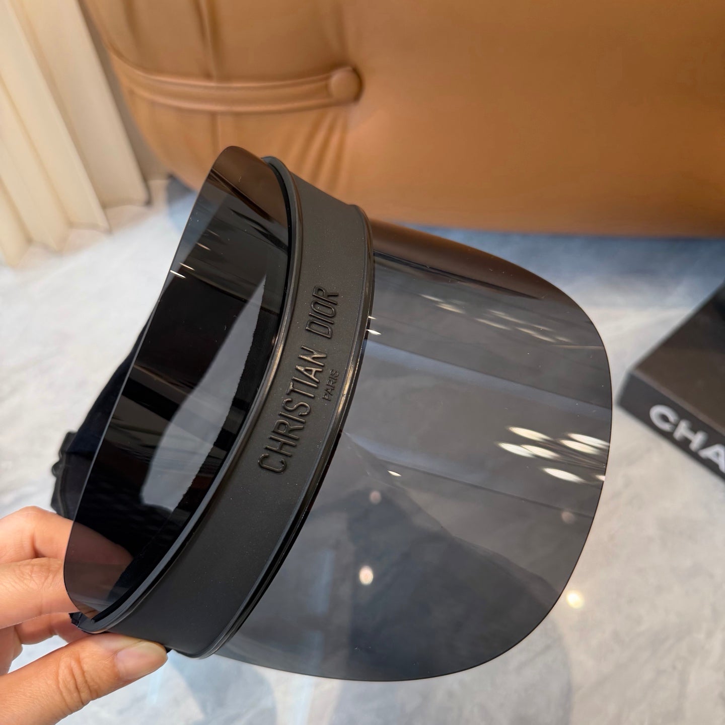 Dior Fashion Black Sun Visor for Men & Women - 431871 - detail image 2