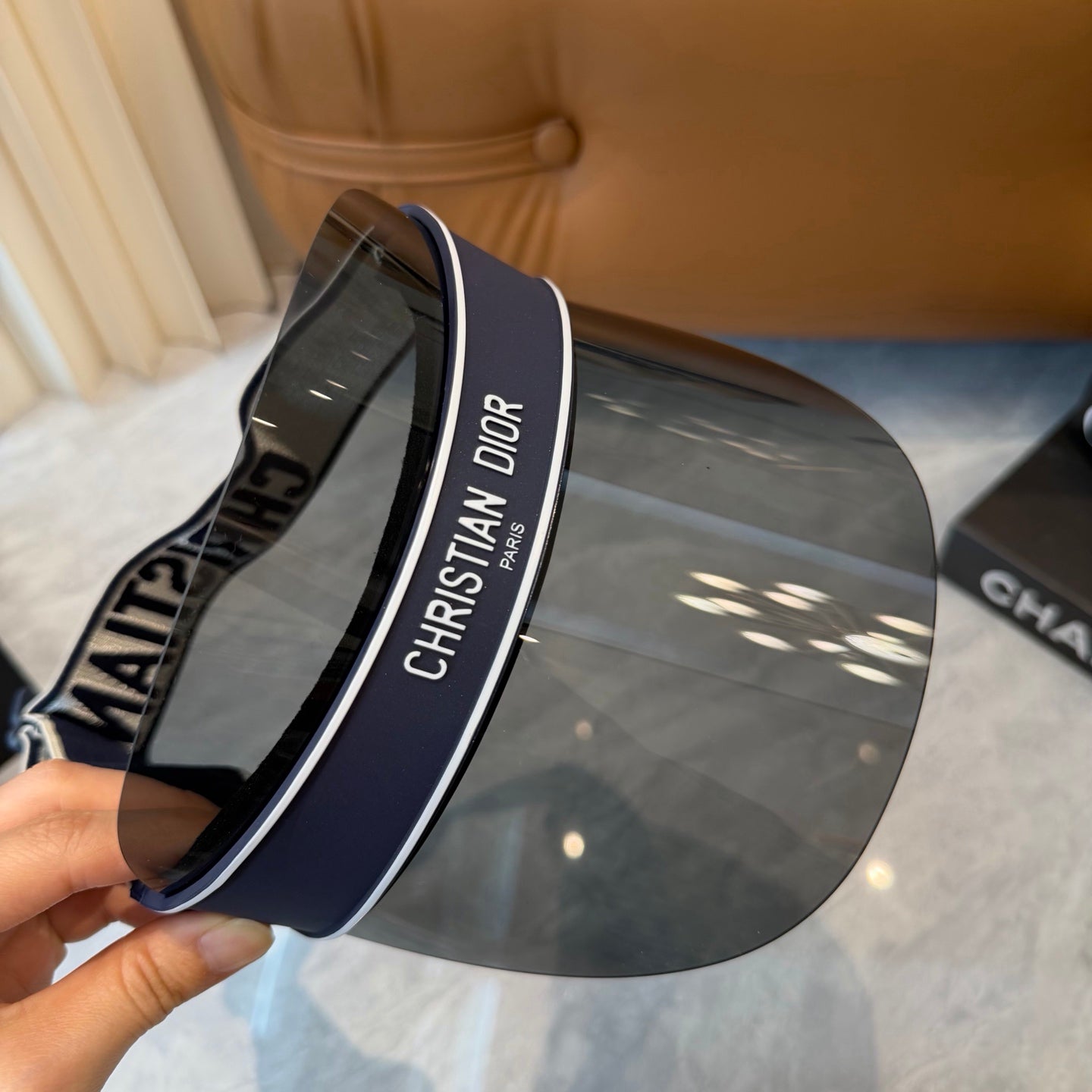 Dior Fashion Black Sun Visor for Men & Women - 431873 - detail image 2