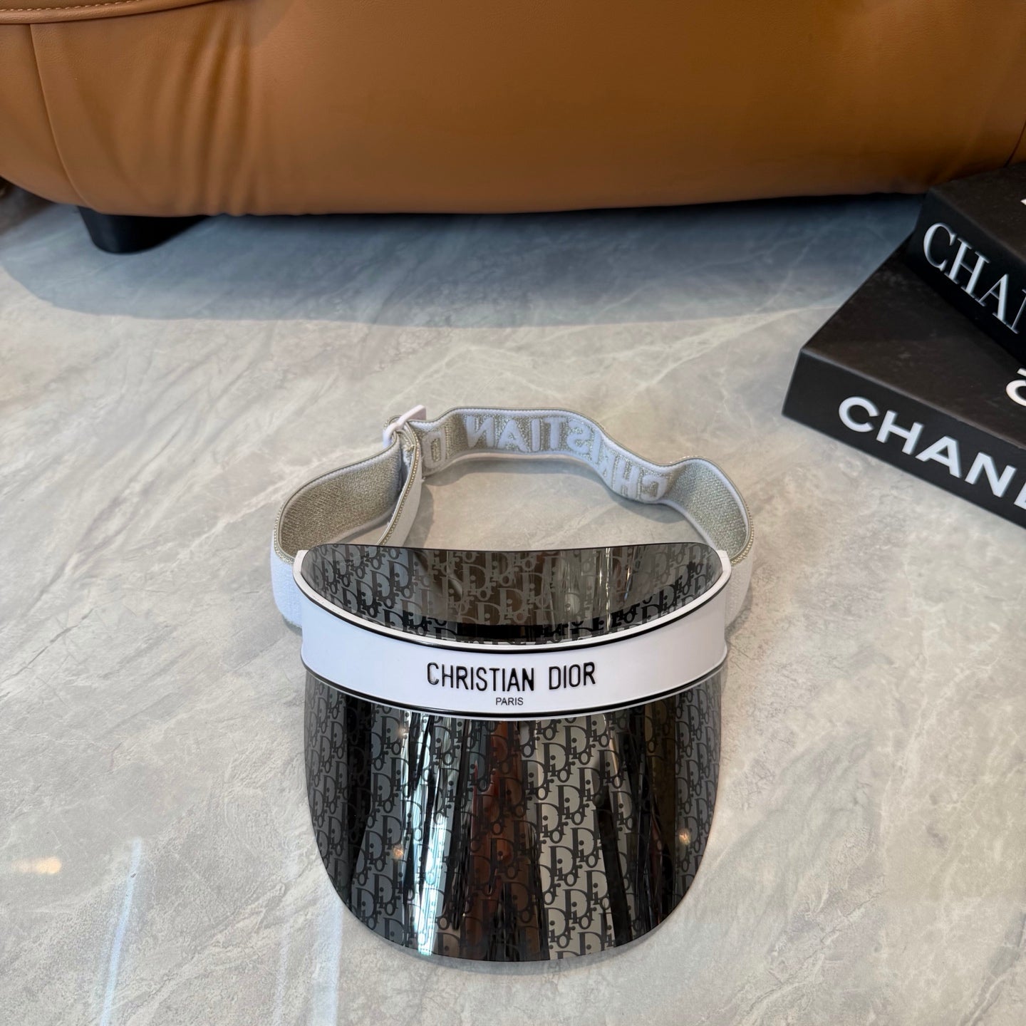 Dior Fashion Silver Sun Visor for Men & Women - 431875