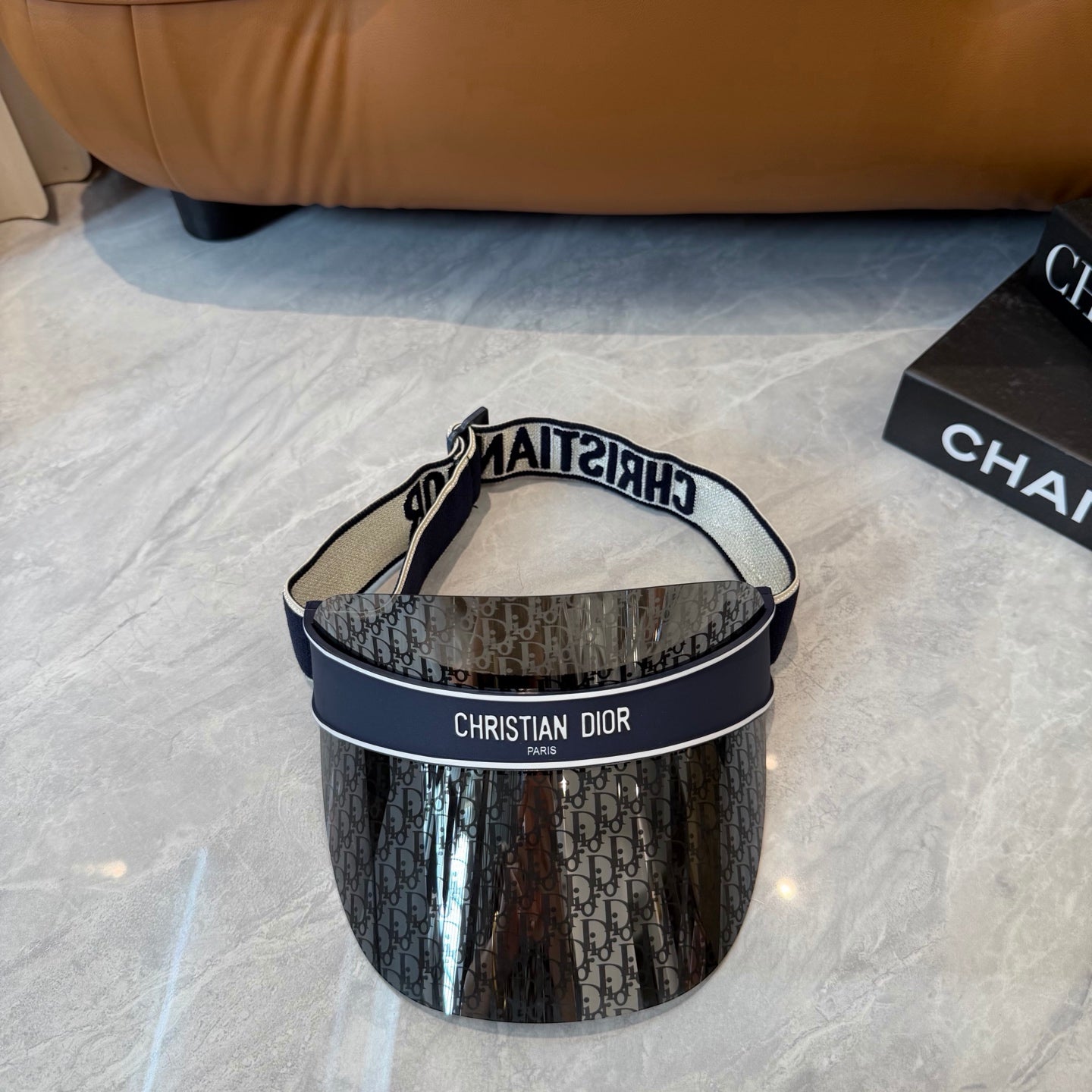 Dior Fashion Silver Sun Visor for Men & Women - 431876
