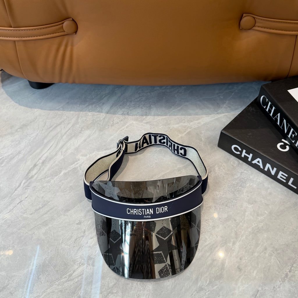 Dior Fashion Silver Sun Visor for Men & Women - 431880