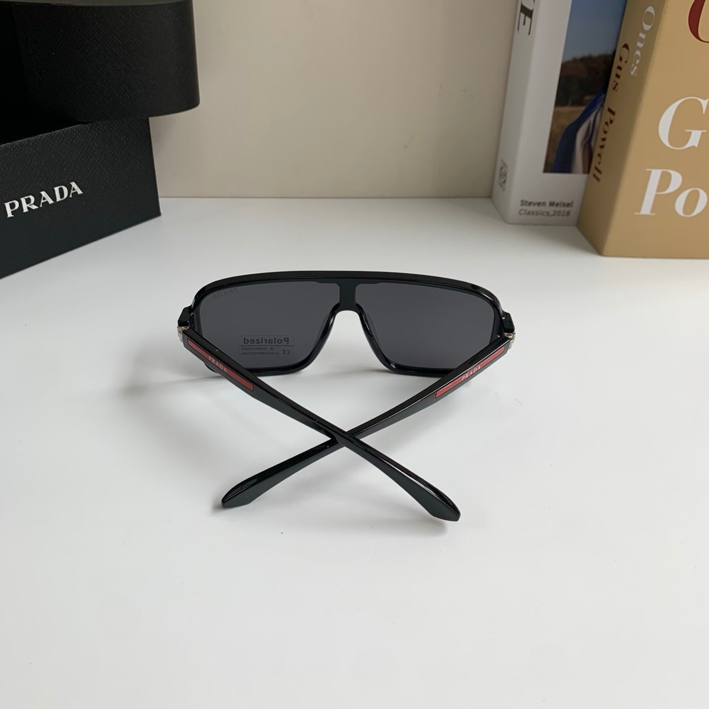 Prada Square Black Lens Sunglasses for Men & Women - 372068 - detail image 7