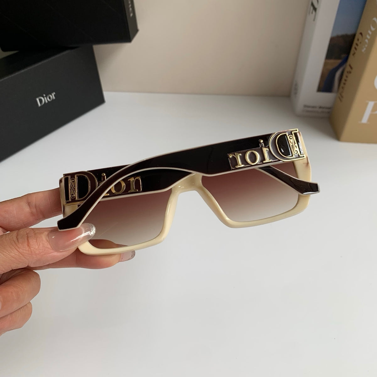 Dior Polarized Square Red Lens Sunglasses for Men & Women - 465396 - detail image 6