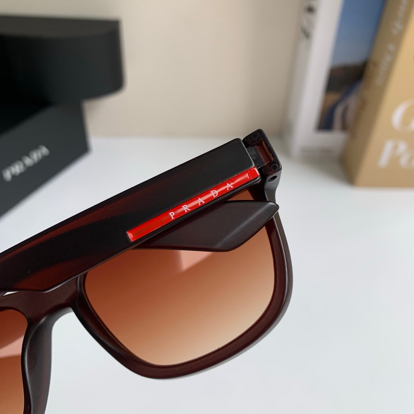 Prada Fashion Red Lens Sunglasses for Men & Women - 465708 - detail image 8