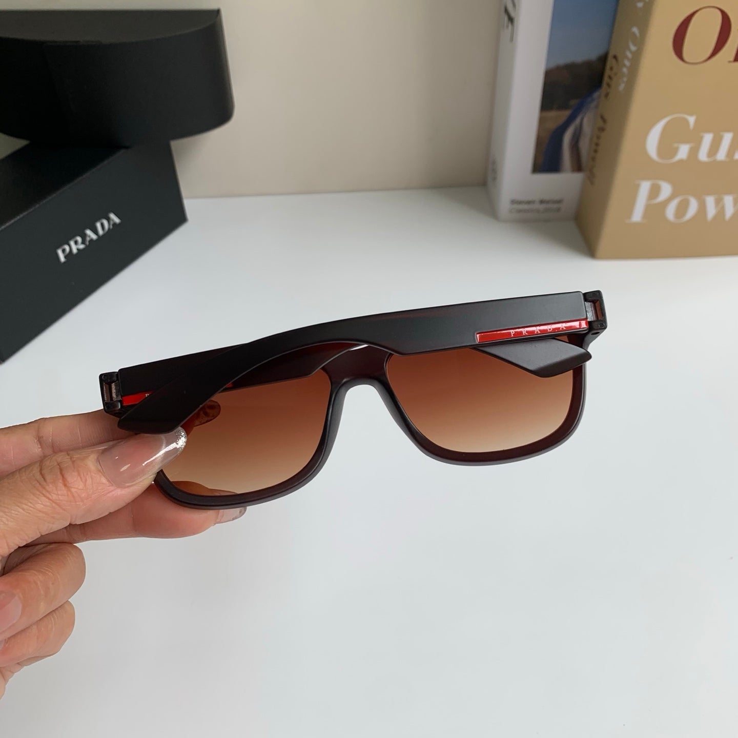 Prada Fashion Red Lens Sunglasses for Men & Women - 372129 - detail image 7