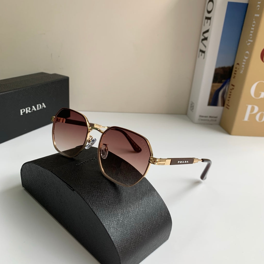 Prada Metal Fashion Red Lens Sunglasses for Men & Women - detail image 5