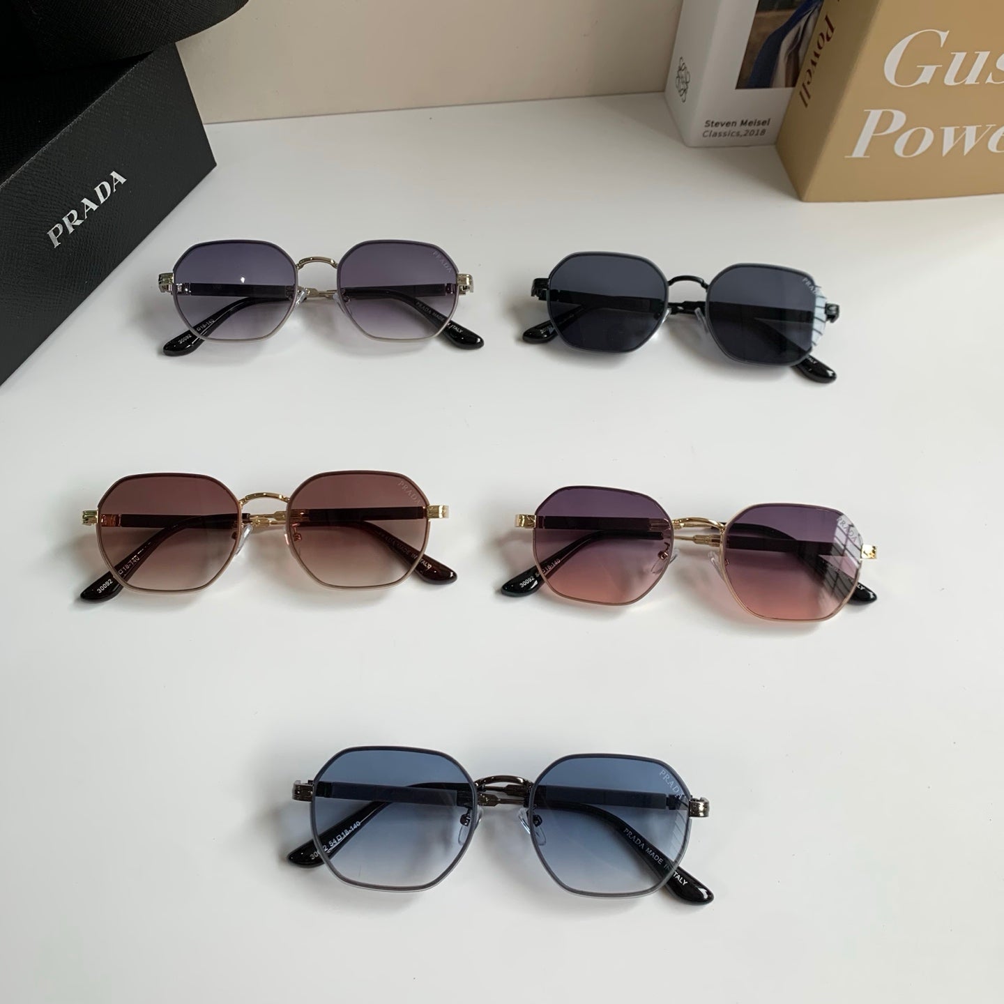 Prada Metal Fashion Silver Lens Sunglasses for Men & Women - 465600 - detail image 9