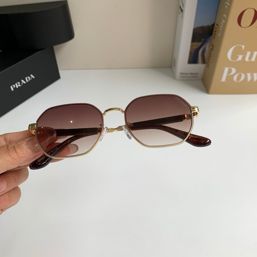 Prada Metal Fashion Red Lens Sunglasses for Men & Women - detail image 4