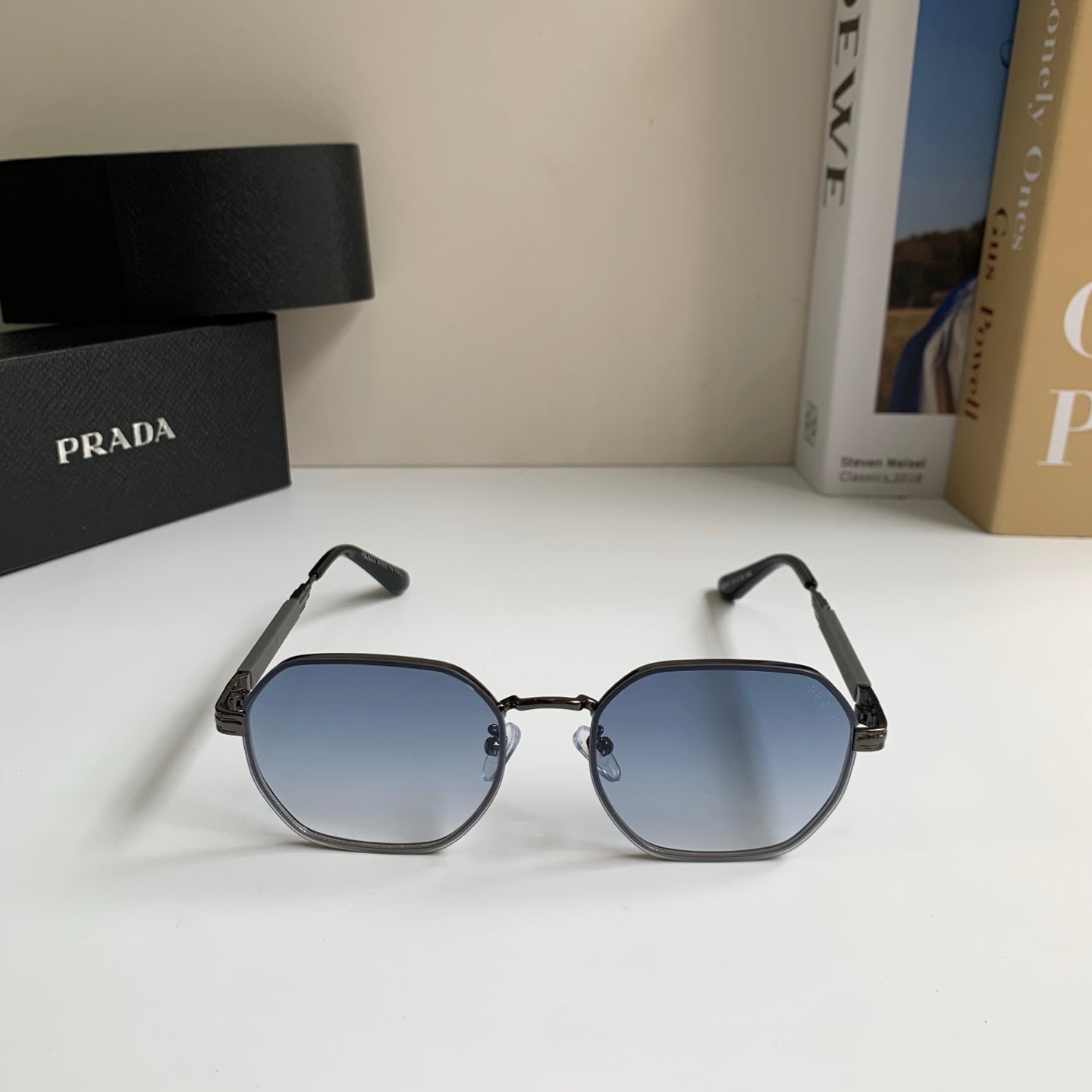 Prada Metal Fashion Silver Lens Sunglasses for Men & Women - 465597 - detail image 5