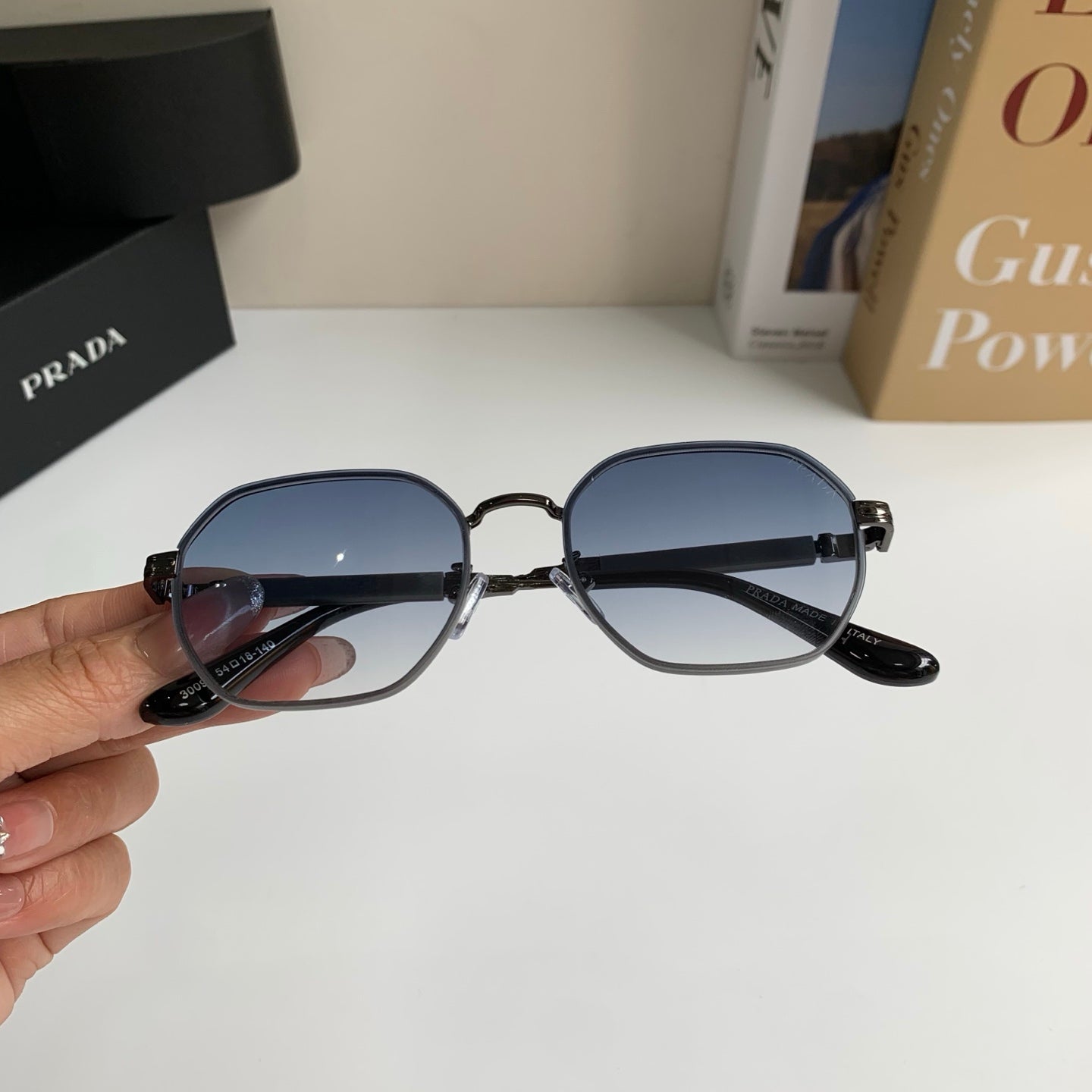 Prada Metal Fashion Silver Lens Sunglasses for Men & Women - 465597 - detail image 3