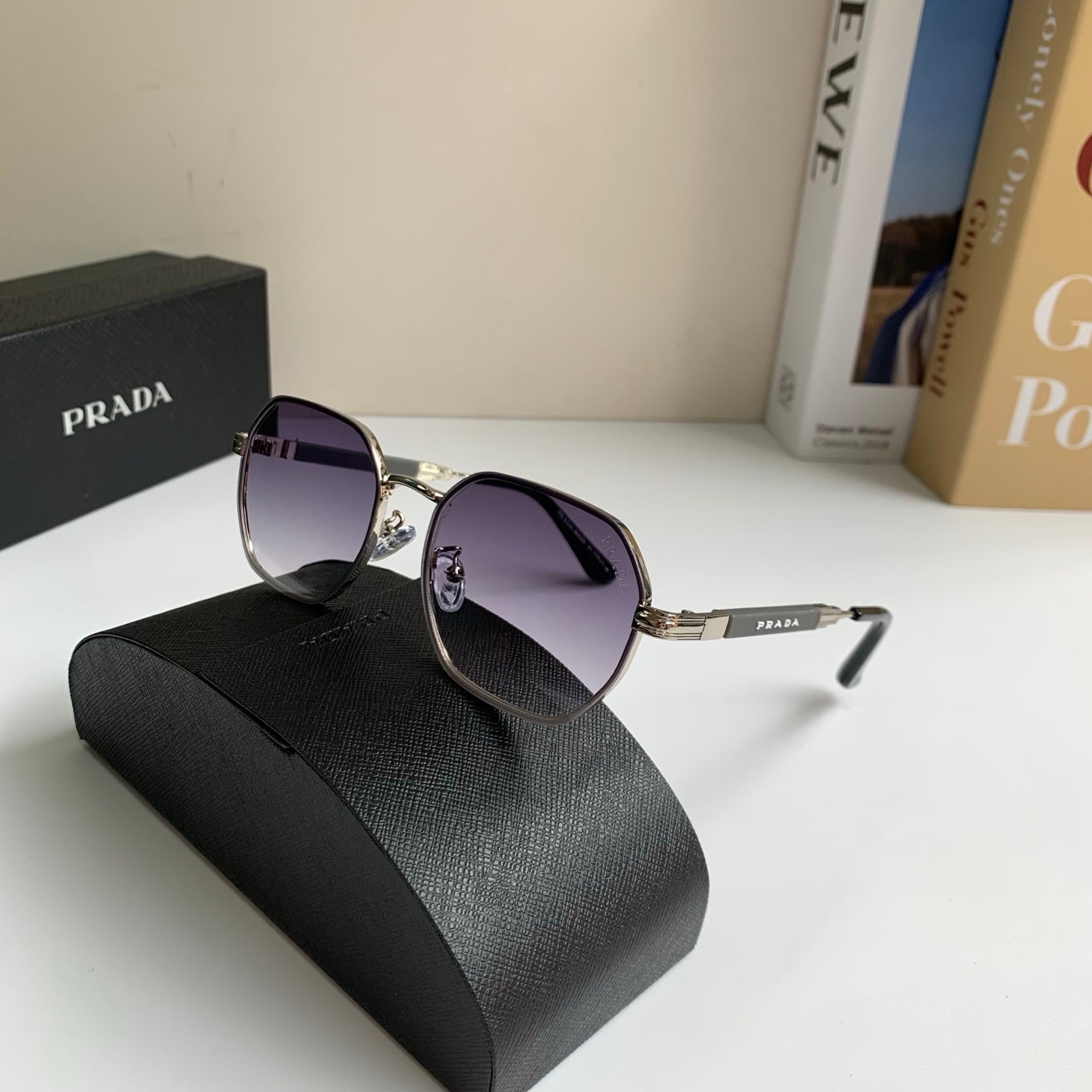 Prada Metal Fashion Silver Lens Sunglasses for Men & Women - 465599 - detail image 4