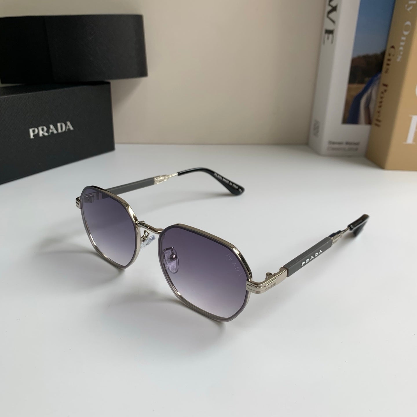 Prada Metal Fashion Silver Lens Sunglasses for Men & Women - 465599 - detail image 2