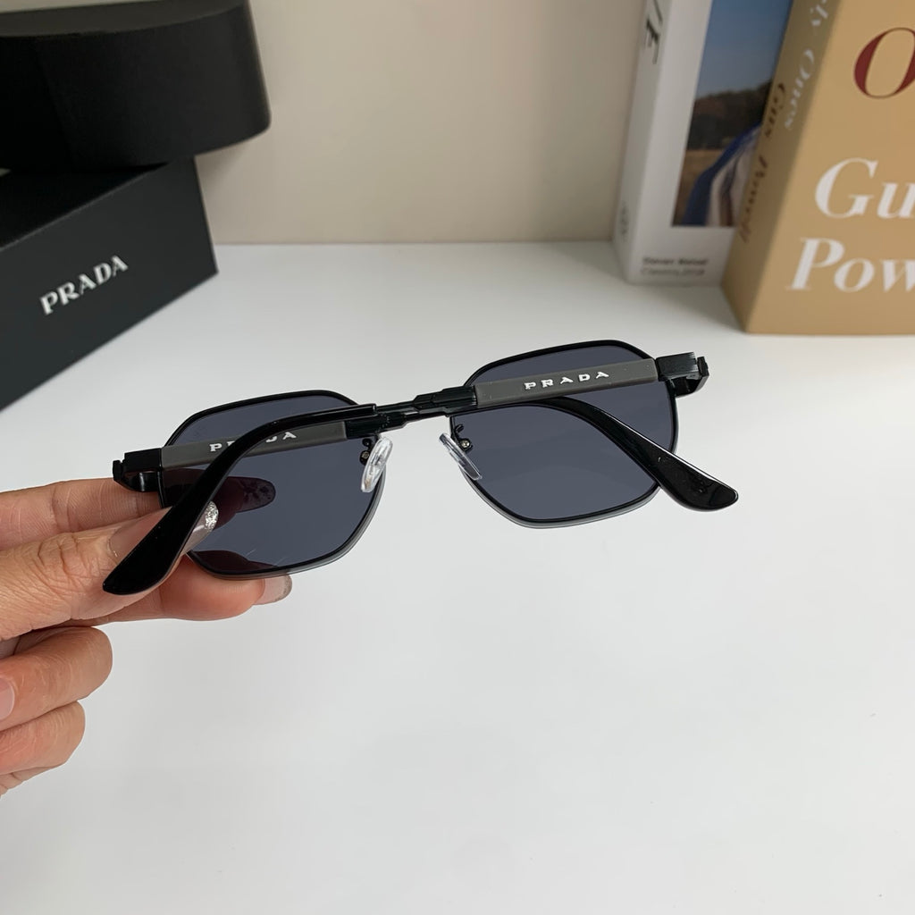 Prada Metal Fashion Silver Lens Sunglasses for Men & Women - 382590 - detail image 6