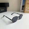 Prada Metal Fashion Silver Lens Sunglasses for Men & Women - 382590