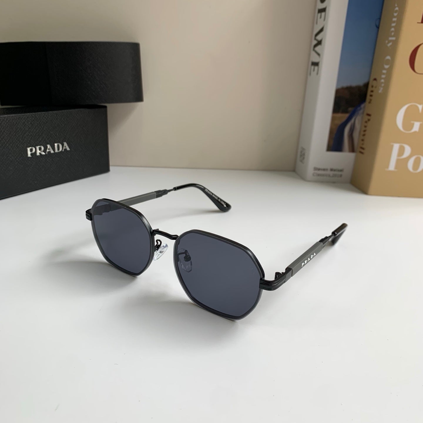 Prada Metal Fashion Silver Lens Sunglasses for Men & Women - 465600 - detail image 2