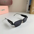 Miu Miu Metal Square Silver Lens Sunglasses for Men & Women - 383000