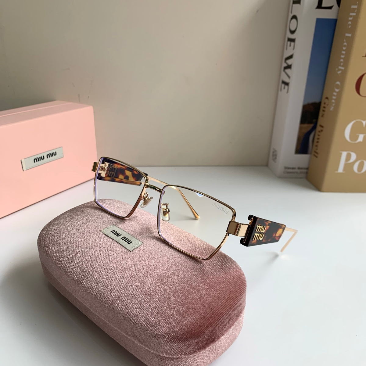 Miu Miu Metal Square Silver Lens Sunglasses for Men & Women - 383002 - detail image 4