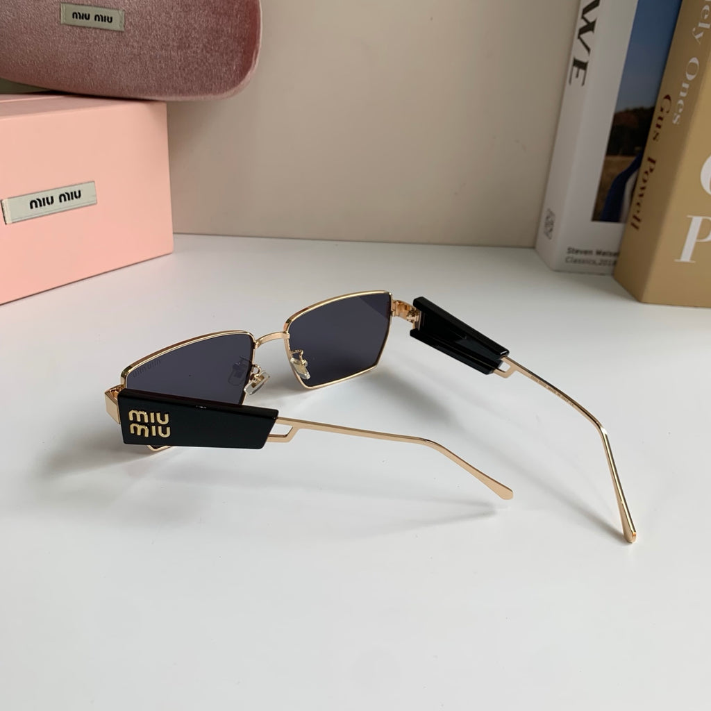 Miu Miu Metal Square Silver Lens Sunglasses for Men & Women - 383004 - detail image 6