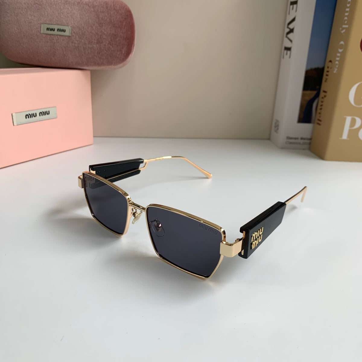 Miu Miu Metal Square Silver Lens Sunglasses for Men & Women - 466129 - detail image 2