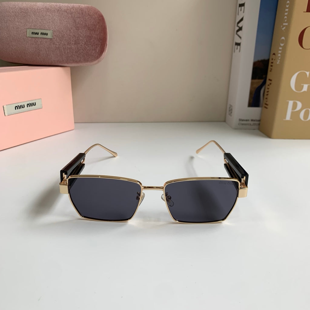 Miu Miu Metal Square Silver Lens Sunglasses for Men & Women - 383004 - detail image 5