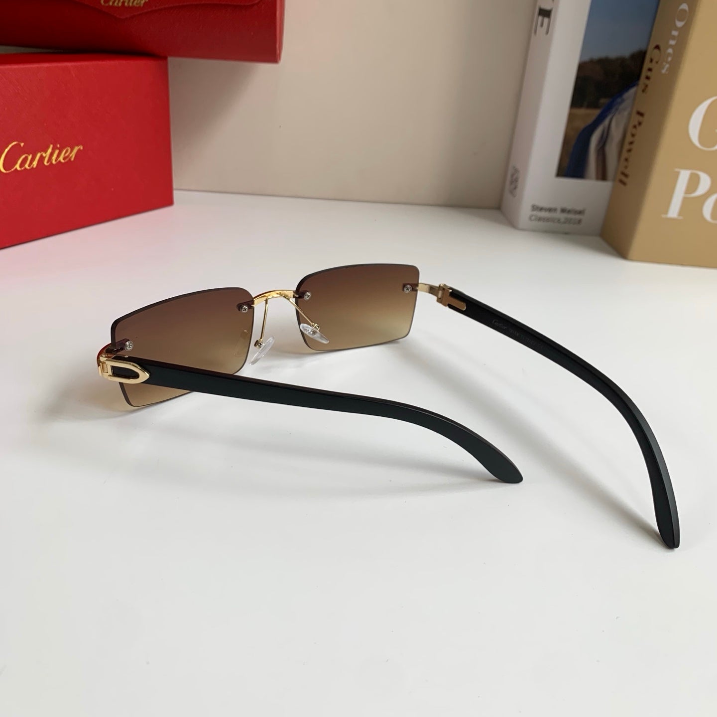 Cartier Fashion Brown Lens Sunglasses for Men & Women - 398972 - detail image 6